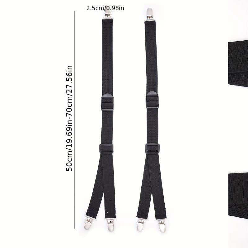 Men's Shirt Wrinkle Resistant Suspender Clip 3 Clips