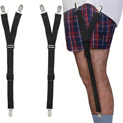 Men's Shirt Wrinkle Resistant Suspender Clip 3 Clips