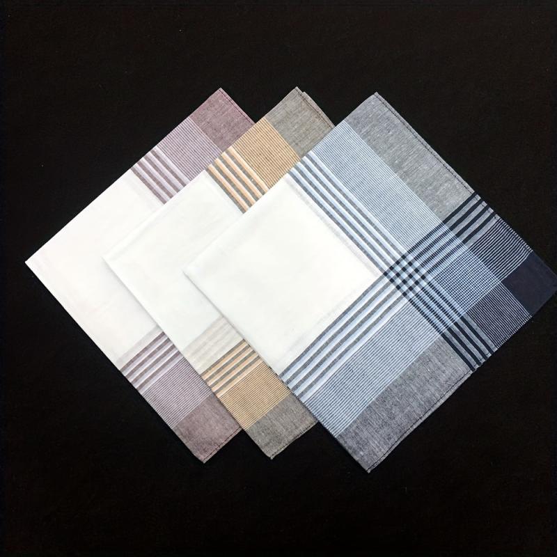 Men's Soft Handkerchief Pure Mix Colors 3pcs 6pcs 40 01 cm