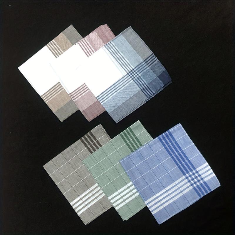 Men's Soft Handkerchief Pure Mix Colors 3pcs 6pcs 40 01 cm