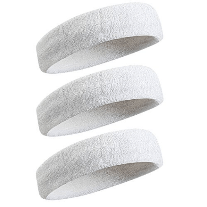 3pcs Pack Gray Sweat Absorption Headband for Sports & Fitness