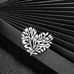 Titanium Steel Love Leaf Brooch Suit Jacket Pin