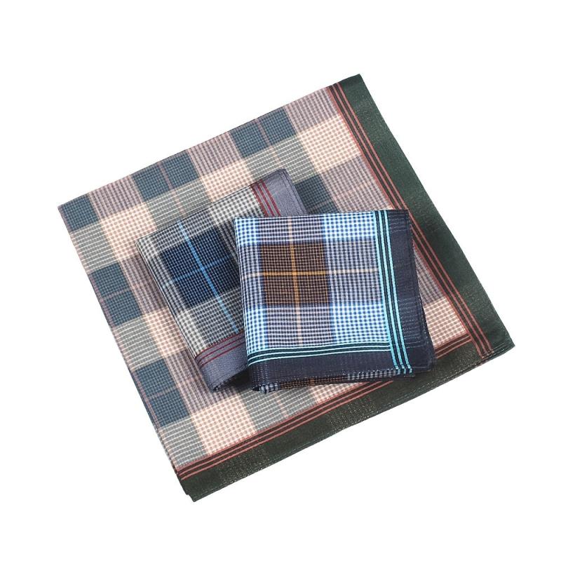 6pcs Men's Plaid Handkerchiefs Soft Sweatshirt Hankies