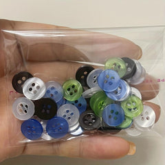 50pcs Pack Mix 0.39in Translucent Shirt Buttons Sewing Knitting & Craft Dolls