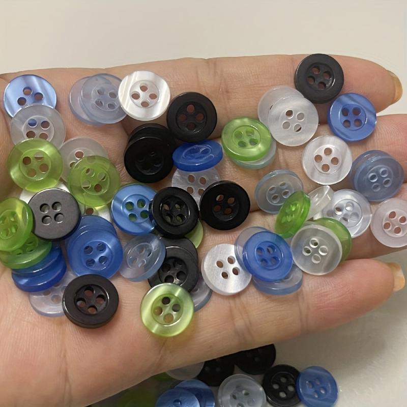 50pcs Pack Mix 0.39in Translucent Shirt Buttons Sewing Knitting & Craft Dolls