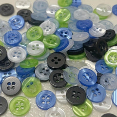 50pcs Pack Mix 0.39in Translucent Shirt Buttons Sewing Knitting & Craft Dolls