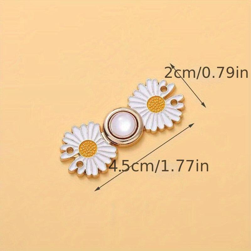 Daisy Adjustable Waist Tightener Button Pants Jeans Skirts Collar Buttons Breast