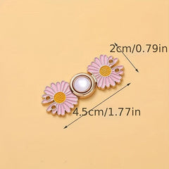 Daisy Adjustable Waist Tightener Button Pants Jeans Skirts Collar Buttons Breast