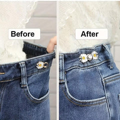 Daisy Adjustable Waist Tightener Button Pants Jeans Skirts Collar Buttons Breast