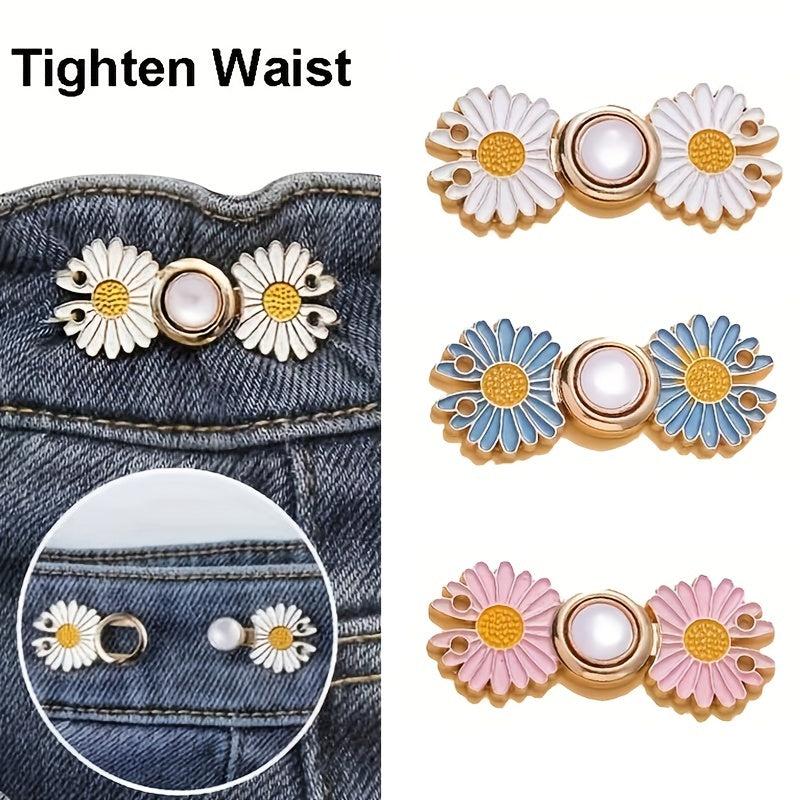 Daisy Adjustable Waist Tightener Button Pants Jeans Skirts Collar Buttons Breast