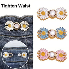 Daisy Adjustable Waist Tightener Button Pants Jeans Skirts Collar Buttons Breast