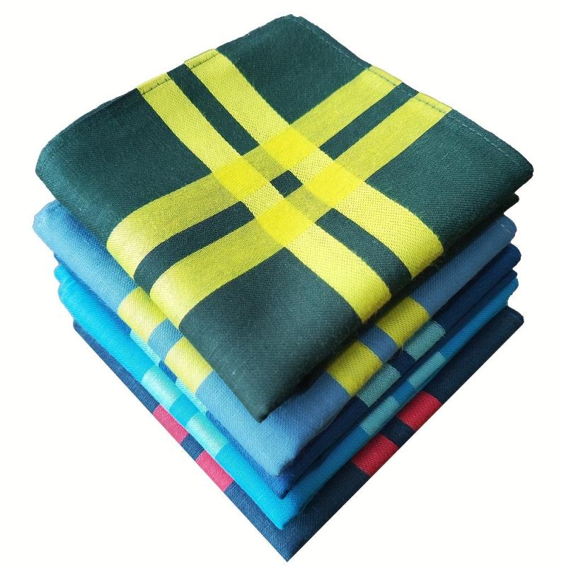 5-Pack Men's Silk Satin Strip Soft Handkerchief
