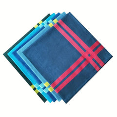 5-Pack Men's Silk Satin Strip Soft Handkerchief
