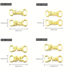 Stainless Steel Name Plate Shoe Clips For Men