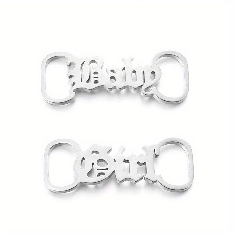 Stainless Steel Name Plate Shoe Clips For Men