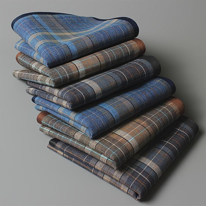 6 Pack Men's Lightweight Plaid Handkerchiefs