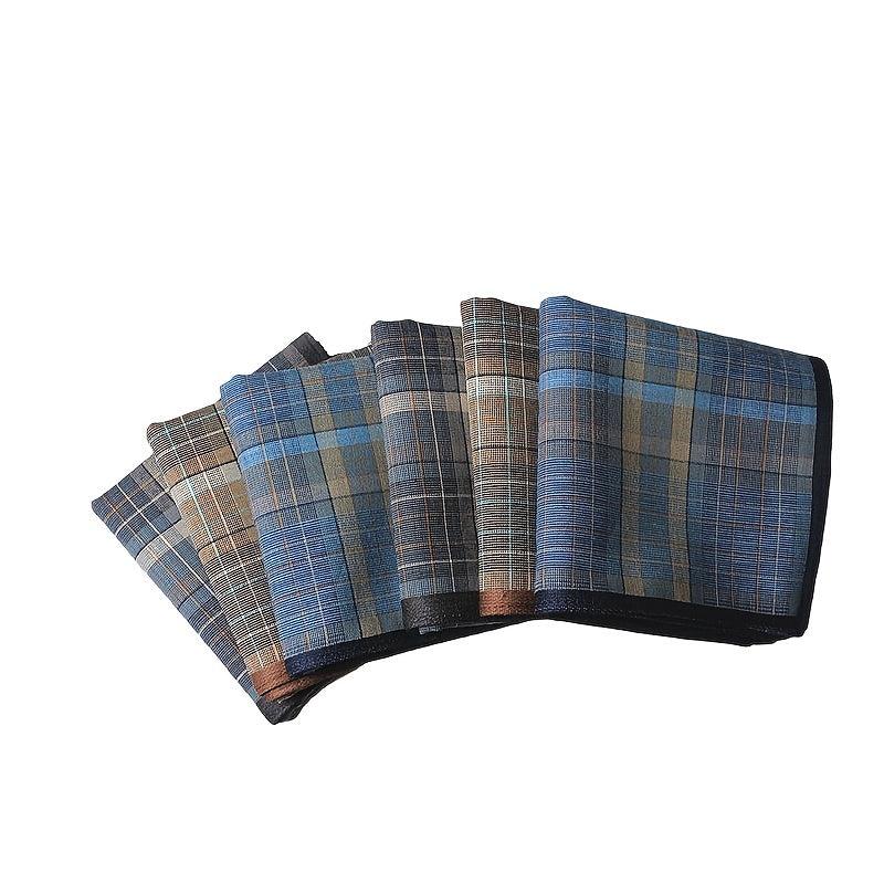 6 Pack Men's Lightweight Plaid Handkerchiefs
