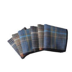 6 Pack Men's Lightweight Plaid Handkerchiefs