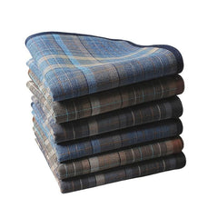 6 Pack Men's Lightweight Plaid Handkerchiefs