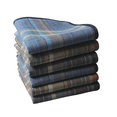 6 Pack Men's Lightweight Plaid Handkerchiefs