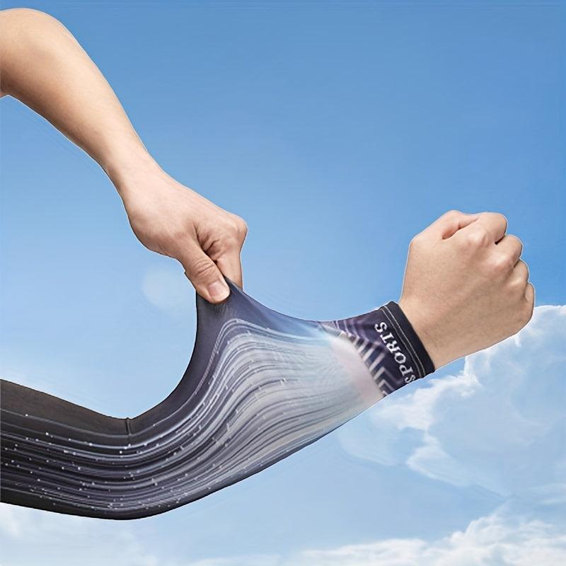 2pcs Men's Sun Protection Sleeves Breathable Quick Drying Sleeves