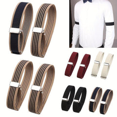 2pcs Elastic Armband Cuffs Women Men Ring Bracelet