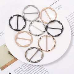 Scarf Ring Clip T shirt Tie Clips Metal Round Circle Clip Buckle