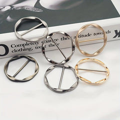 Scarf Ring Clip T shirt Tie Clips Metal Round Circle Clip Buckle