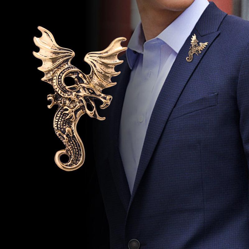 Men's Vintage Pterodactyl Wings Brooch
