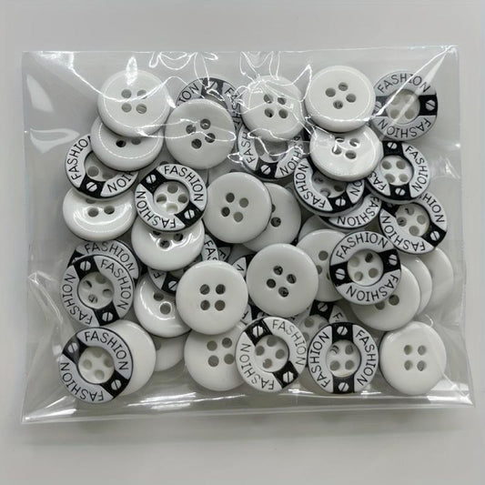 50pcs Classic Round Shirt Jacket Button DIY Clothing Accessories For Men