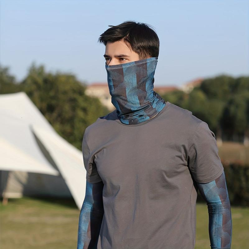 Colorful Tattoo Arm Sleeves & Face Towel Set