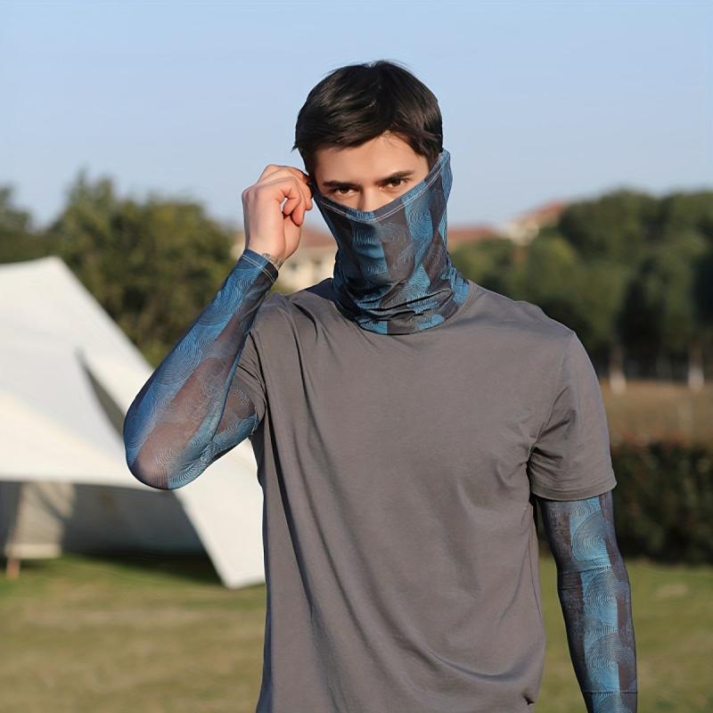 Colorful Tattoo Arm Sleeves & Face Towel Set