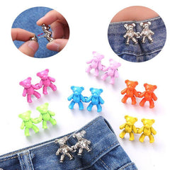 Detachable Metal Bear Waist Button for Men Pant DIY Clothing
