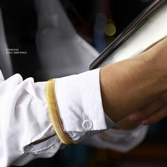 Arm Warmer Shirt Sleeves Metal Non Slip Elastic Cuff Bracelet for Men