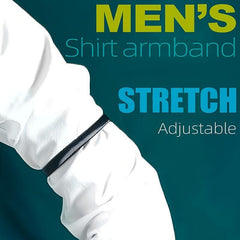 Arm Warmer Shirt Sleeves Metal Non Slip Elastic Cuff Bracelet for Men