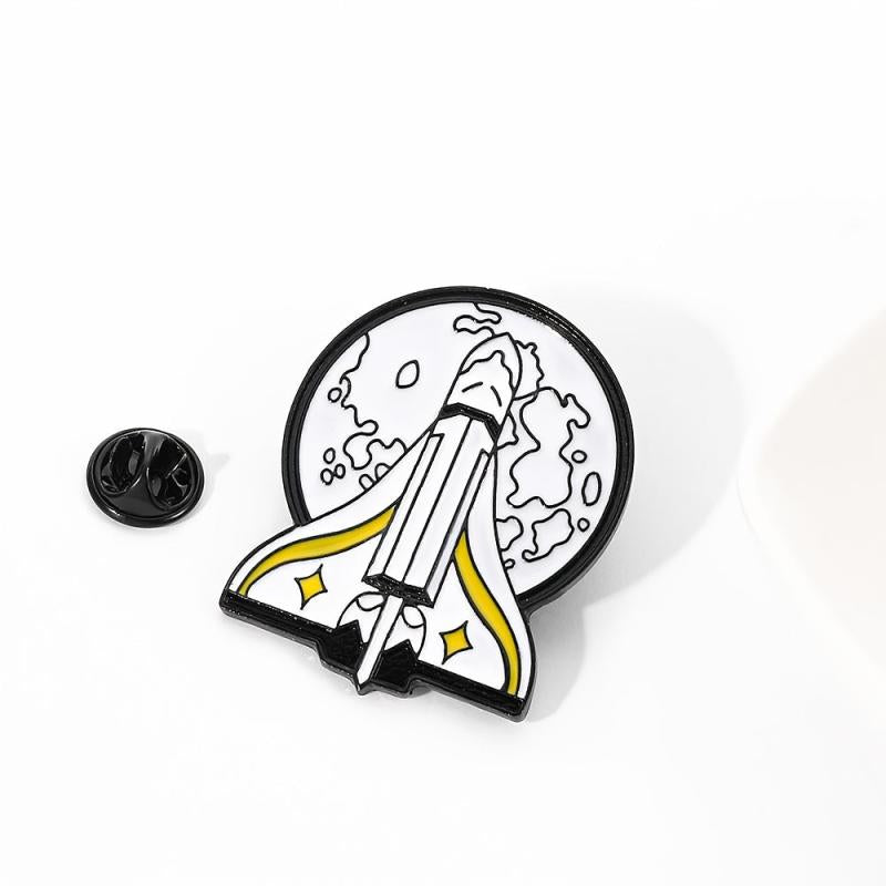 Rocket Pattern Seam Button Pins For Jeans Pants