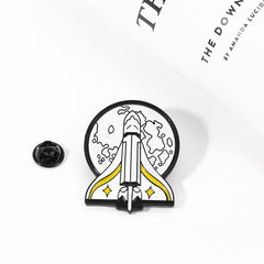 Rocket Pattern Seam Button Pins For Jeans Pants