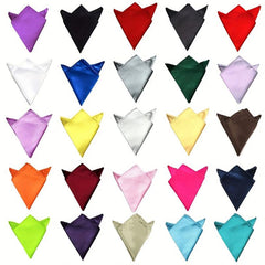 26pcs Monochrome Square Scarf Men's Pocket Handkerchief
