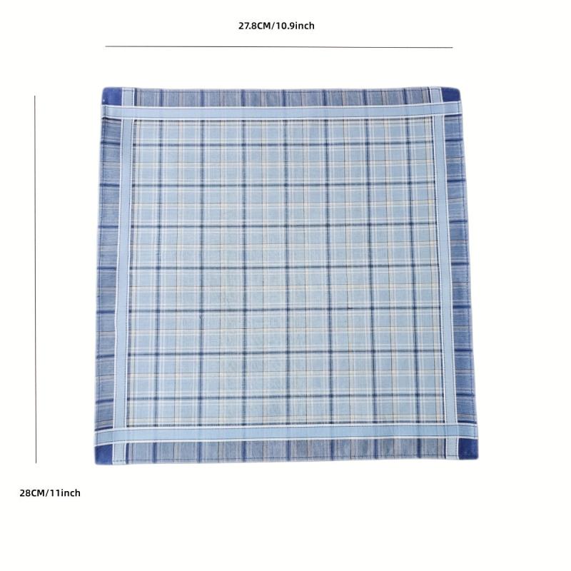 3PCS Plaid Handkerchiefs Lightweight Check Series Soft & Sweat Absorbent