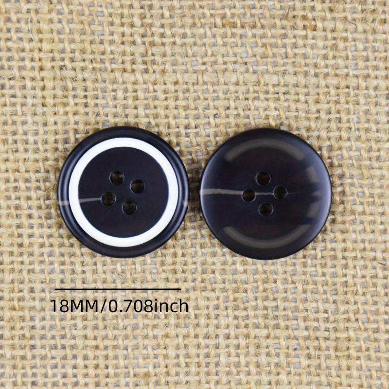 10PCS Resin Four Eye Paint Sticks Flower Buttons 610