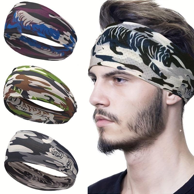 Men's Ice Silk Sport Headbands Elasticity Sweat Resistant