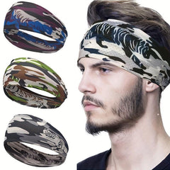 Men's Ice Silk Sport Headbands Elasticity Sweat Resistant