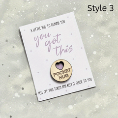 Wooden Pocket Hug Bestie Token Gift Special Gift Send A Cuddle Pocket Hugs