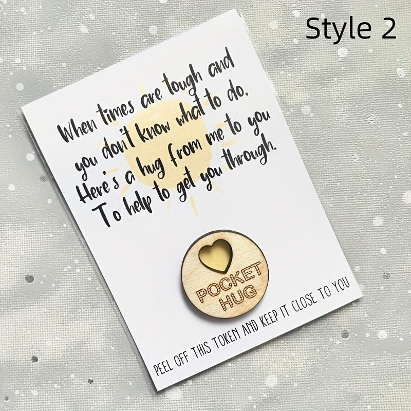Wooden Pocket Hug Bestie Token Gift Special Gift Send A Cuddle Pocket Hugs