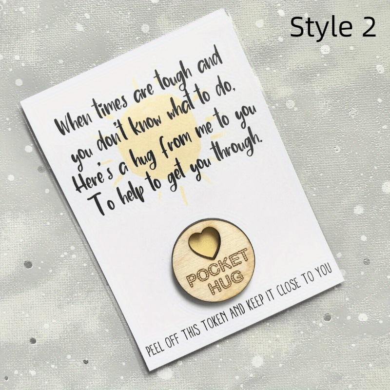 Wooden Pocket Hug Bestie Token Gift Special Gift Send A Cuddle Pocket Hugs