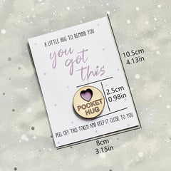 Wooden Pocket Hug Bestie Token Gift Special Gift Send A Cuddle Pocket Hugs