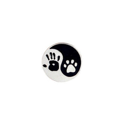 Men's Tai Chi Decorative Button with Cat Paw Print