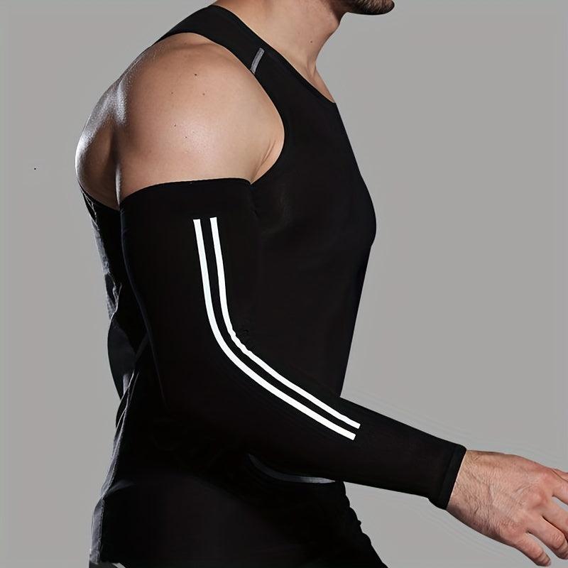 Sunscreen Ice Sleeves Men's Sports Arm Sleeves Stripes