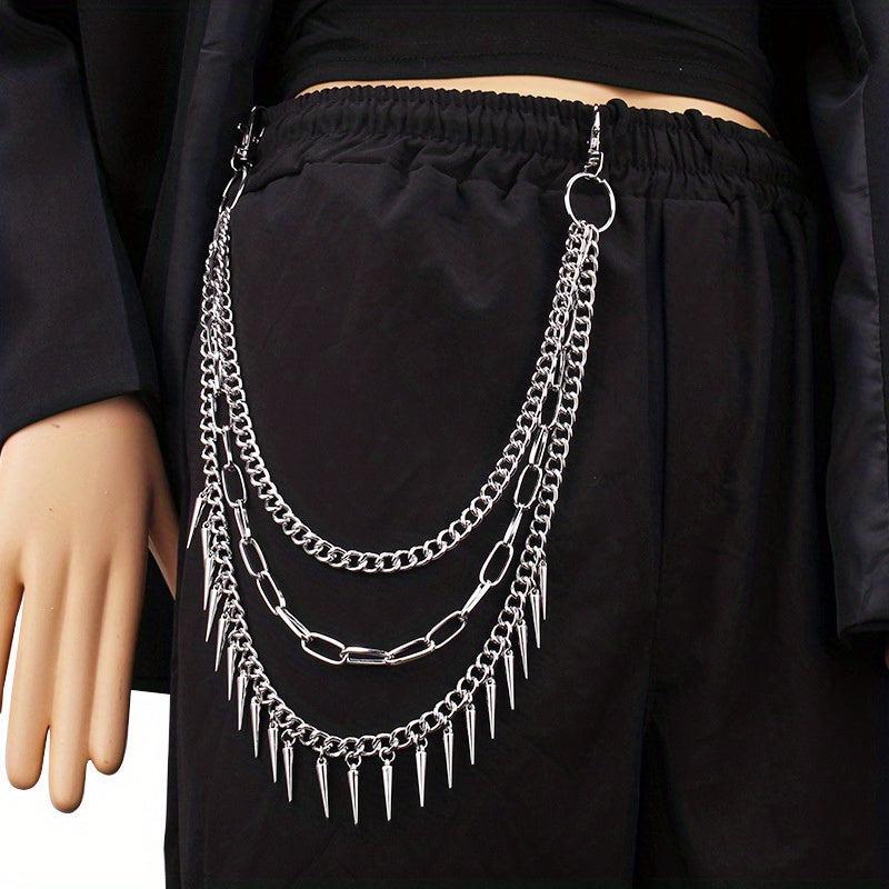 Punk Hip Hop Rock Chain Trousers Chain Layered Waist Chain