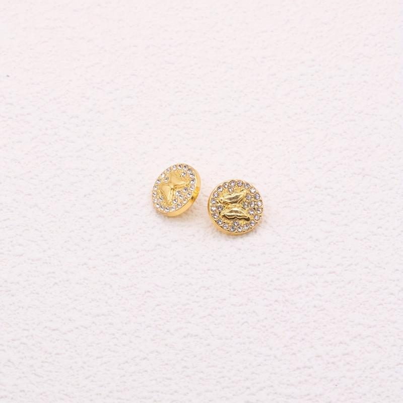 10pcs Zinc Alloy Faux Diamonds Buttons Butterfly Sewing Buttons